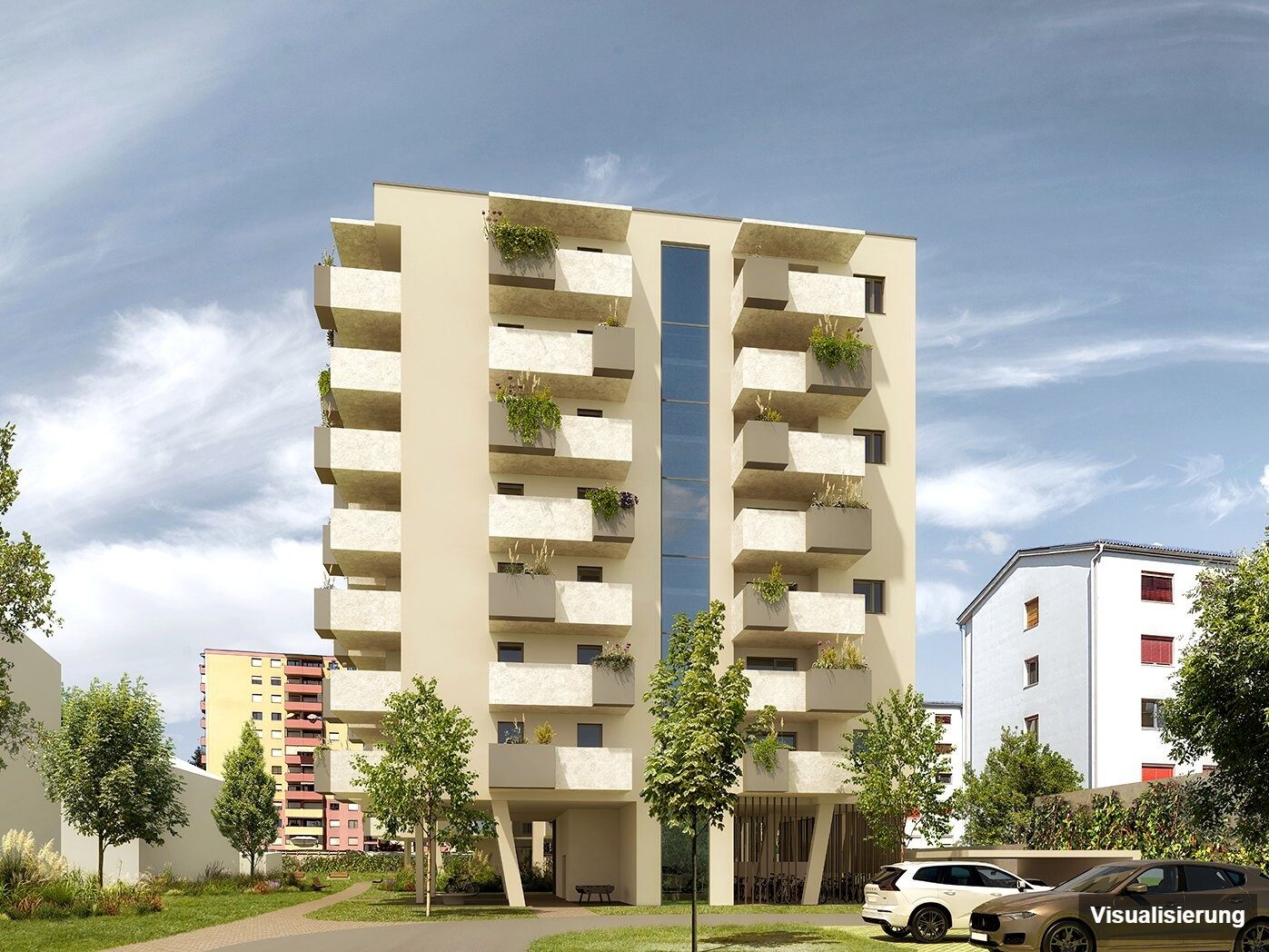 Visualisierung: Klagenfurt · Neubau: 2-Zimmer-Anlegerwohnung ca. 40 m² · Oasis City Life Klagenfurt · Kurzzeitvermietung · provisionsfrei