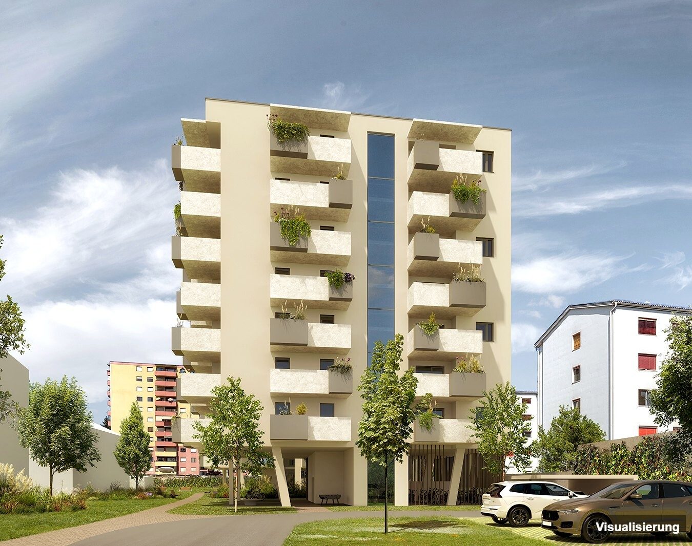 Visualisierung: Klagenfurt · Neubau: 1-Zimmer-Anlegerwohnung ca. 29 m² · Oasis City Life Klagenfurt · Kurzzeitvermietung · provisionsfrei