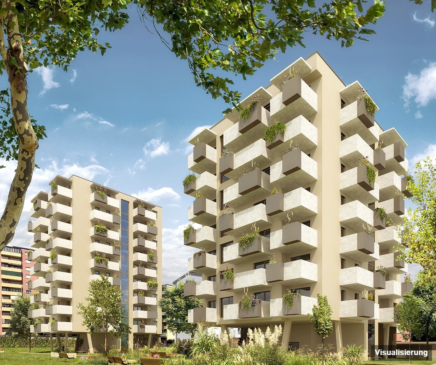 Visualisierung: Klagenfurt · Neubau: 1-Zimmer-Anlegerwohnung ca. 29 m² · Oasis City Life Klagenfurt · Kurzzeitvermietung · provisionsfrei