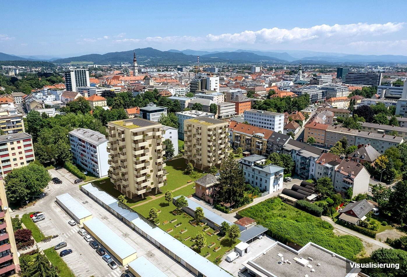 Visualisierung: Klagenfurt · Neubau: 3-Zimmer-Anlegerwohnung ca. 67 m² · Oasis City Life Klagenfurt · Kurzzeitvermietung · provisionsfrei