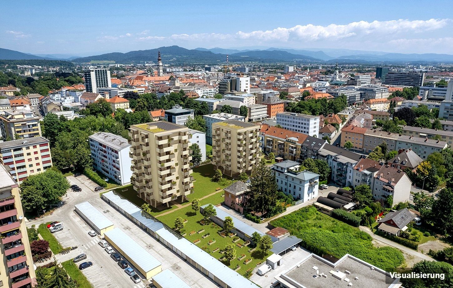 Visualisierung: Klagenfurt · Neubau: 2-Zimmer-Anlegerwohnung ca. 42 m² · Oasis City Life Klagenfurt · Kurzzeitvermietung · provisionsfrei