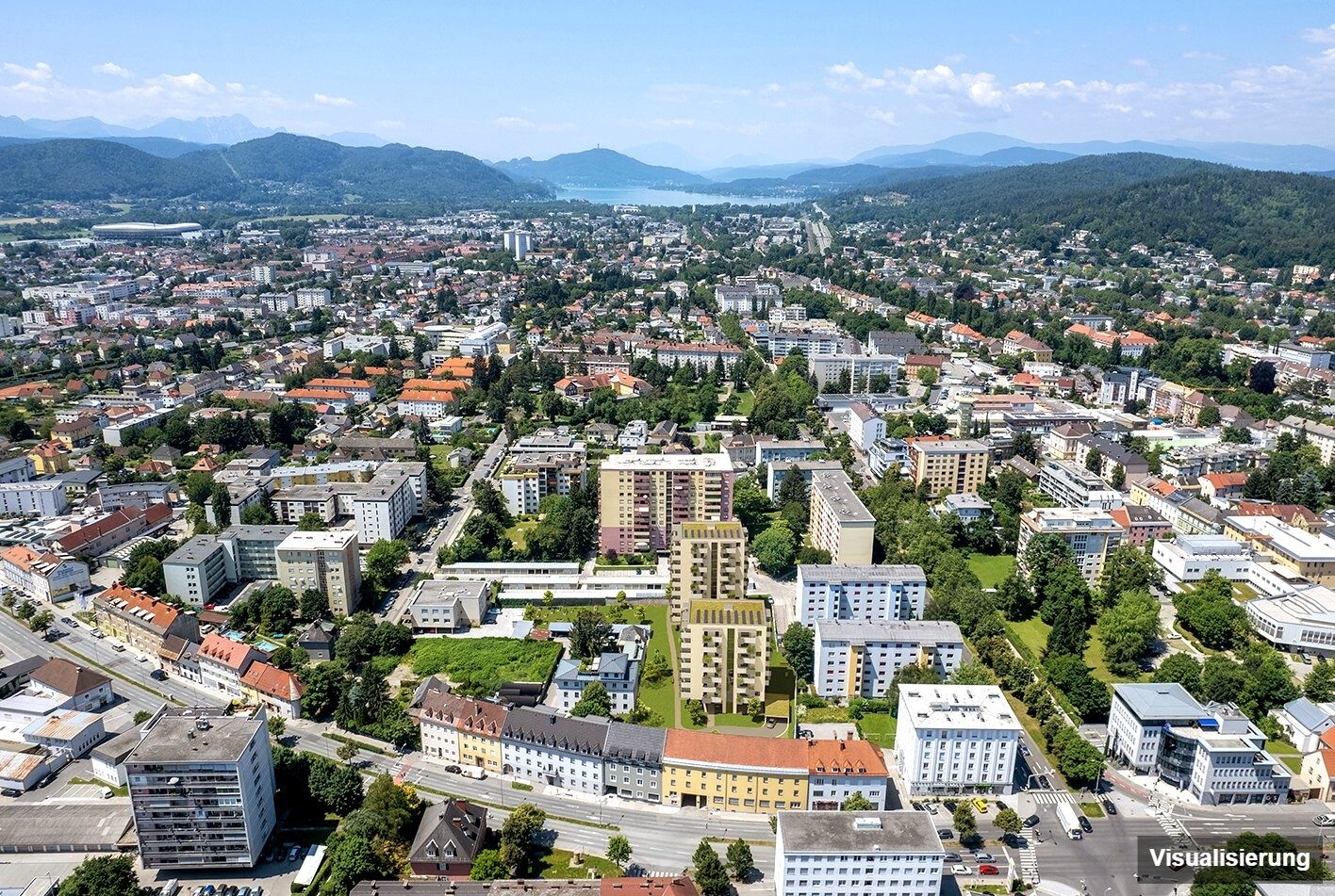 Visualisierung: Klagenfurt · Neubau: 2-Zimmer-Anlegerwohnung ca. 42 m² · Oasis City Life Klagenfurt · Kurzzeitvermietung · provisionsfrei