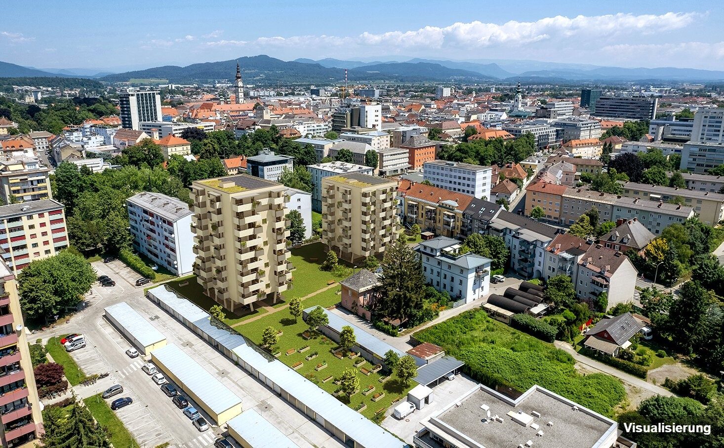 Visualisierung: Klagenfurt · Neubau: 3-Zimmer-Anlegerwohnung ca. 67 m² · Oasis City Life Klagenfurt · Kurzzeitvermietung · provisionsfrei