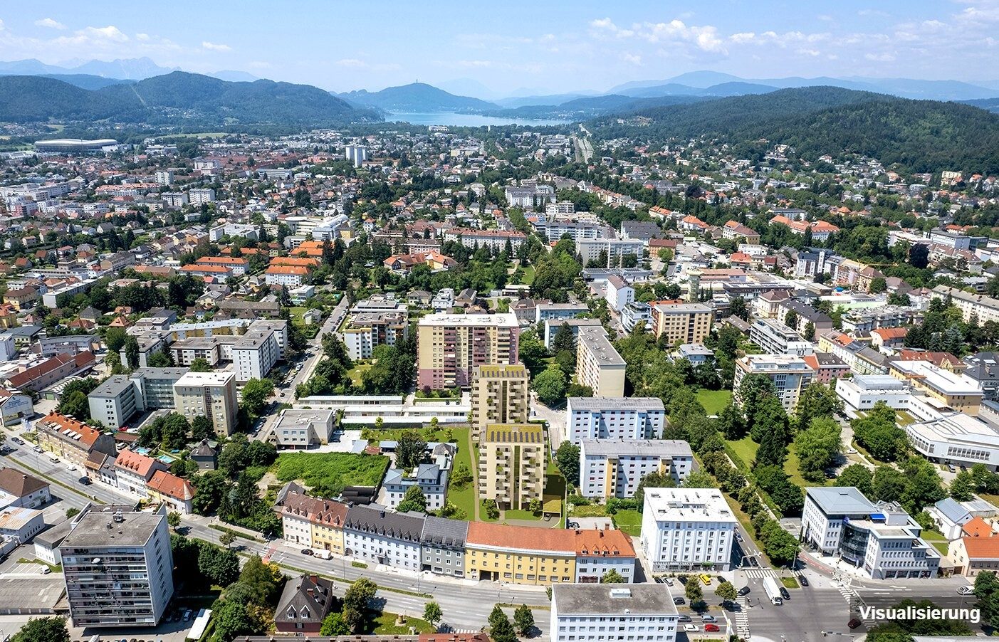 Visualisierung: Klagenfurt · Neubau: 3-Zimmer-Anlegerwohnung ca. 67 m² · Oasis City Life Klagenfurt · Kurzzeitvermietung · provisionsfrei