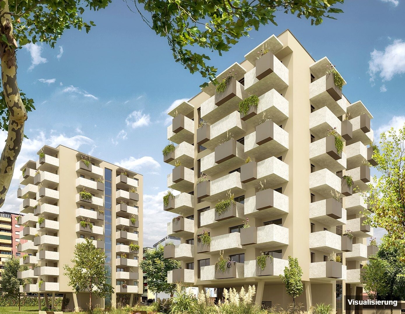 Visualisierung: Klagenfurt · Neubau: 3-Zimmer-Anlegerwohnung ca. 67 m² · Oasis City Life Klagenfurt · Kurzzeitvermietung · provisionsfrei