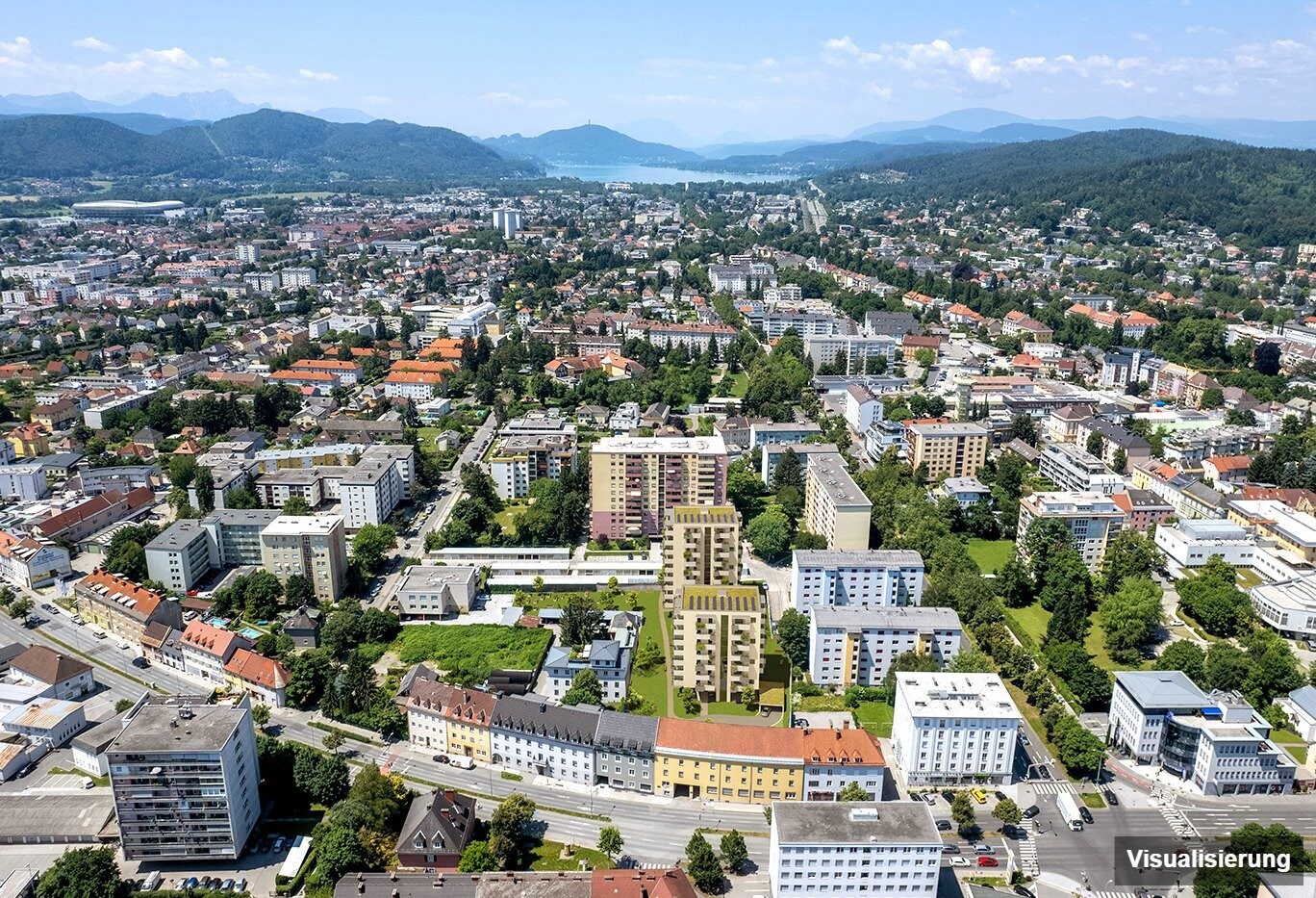 Visualisierung: Klagenfurt · Neubau: 2-Zimmer-Anlegerwohnung ca. 42 m² · Oasis City Life Klagenfurt · Kurzzeitvermietung · provisionsfrei