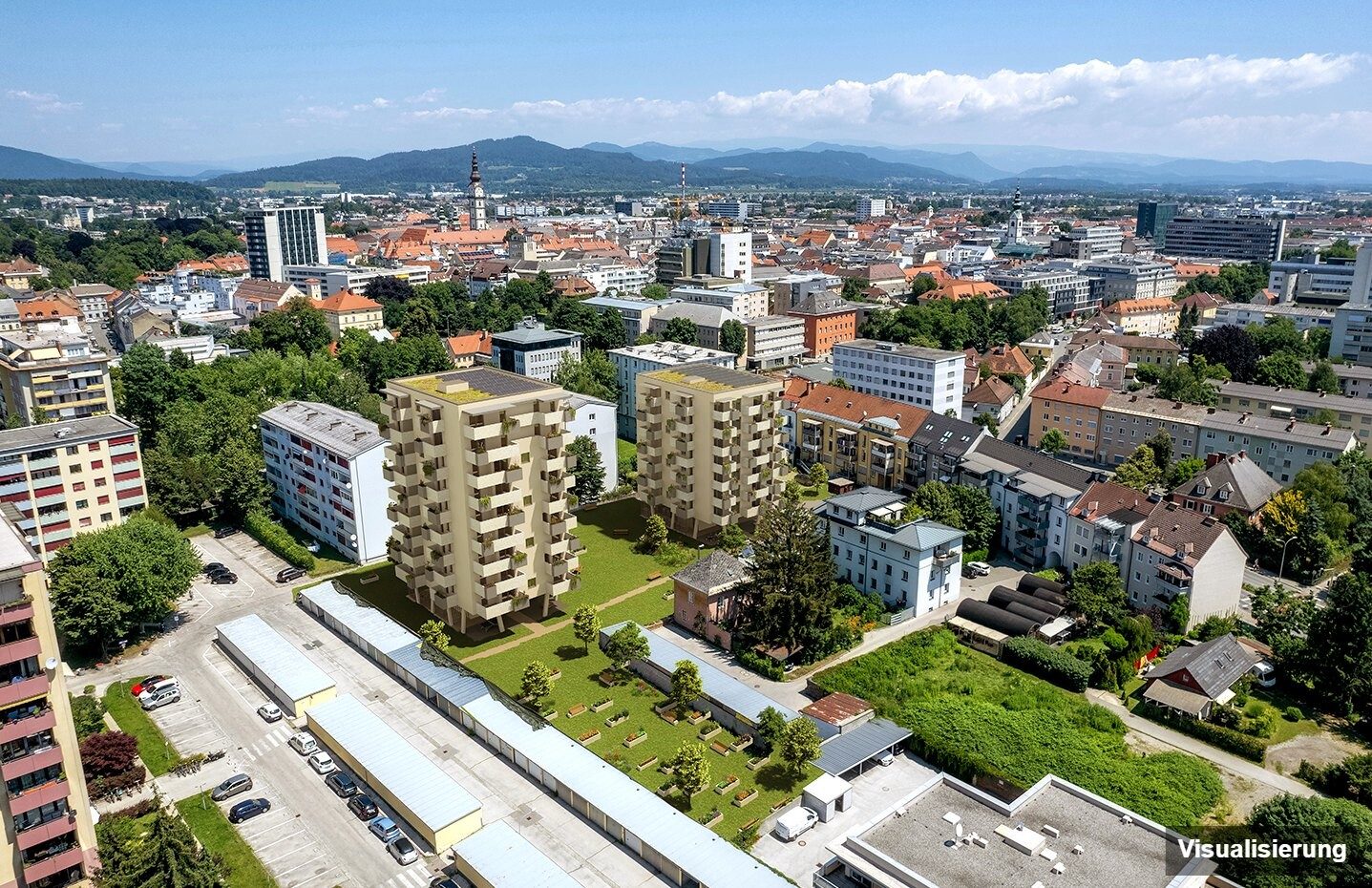 Visualisierung: Klagenfurt · Neubau: 2-Zimmer-Anlegerwohnung ca. 42 m² · Oasis City Life Klagenfurt · Kurzzeitvermietung · provisionsfrei