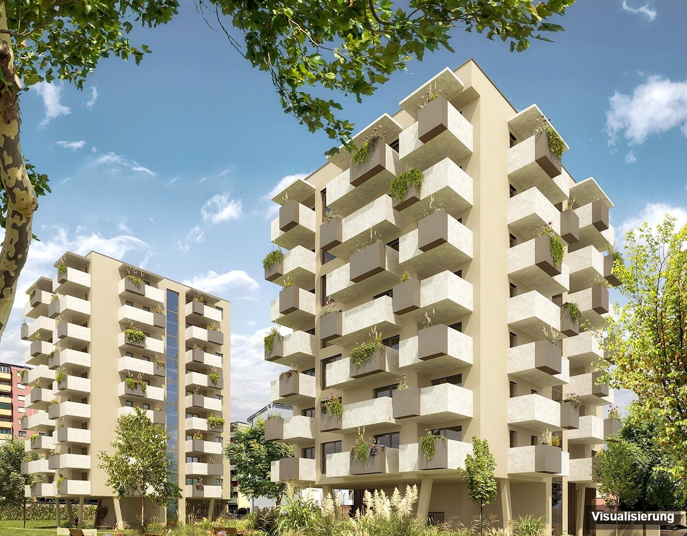 Visualisierung: Klagenfurt · Neubau: 3-Zimmer-Anlegerwohnung ca. 67 m² · Oasis City Life Klagenfurt · Kurzzeitvermietung · provisionsfrei