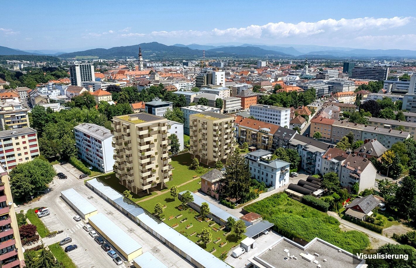Visualisierung: Klagenfurt · Neubau: 3-Zimmer-Anlegerwohnung ca. 67 m² · Oasis City Life Klagenfurt · Kurzzeitvermietung · provisionsfrei