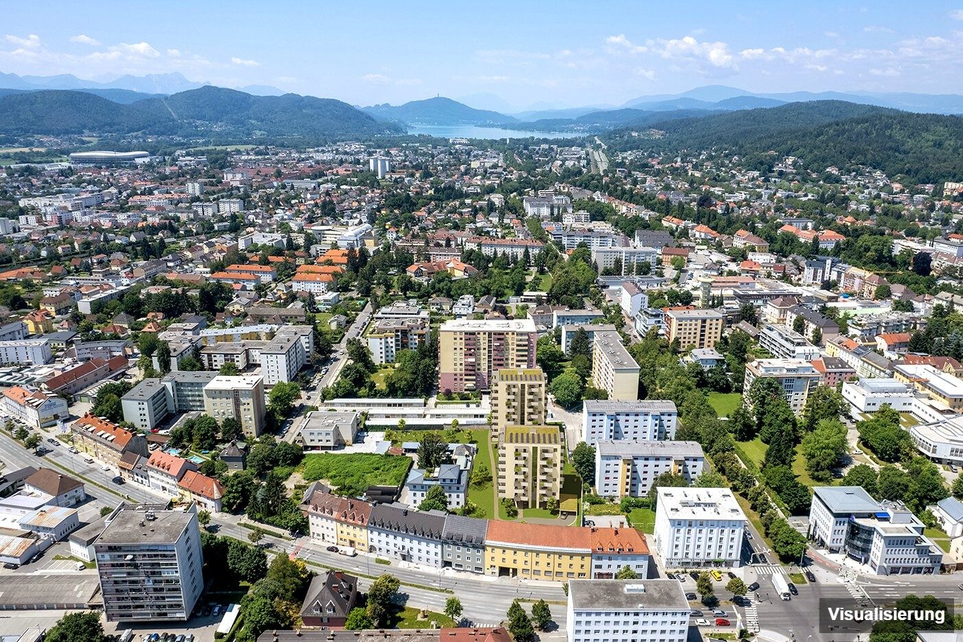 Visualisierung: Klagenfurt · Neubau: 3-Zimmer-Anlegerwohnung ca. 67 m² · Oasis City Life Klagenfurt · Kurzzeitvermietung · provisionsfrei
