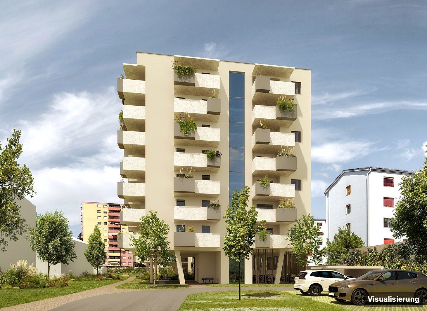 Visualisierung: Klagenfurt · Neubau: 2-Zimmer-Anlegerwohnung ca. 37 m² · Oasis City Life Klagenfurt · provisionsfrei