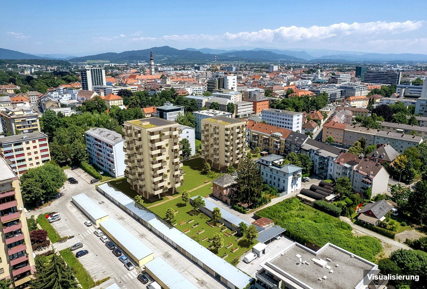 Visualisierung: Klagenfurt · Neubau: 2-Zimmer-Anlegerwohnung ca. 40 m² · Oasis City Life Klagenfurt · provisionsfrei