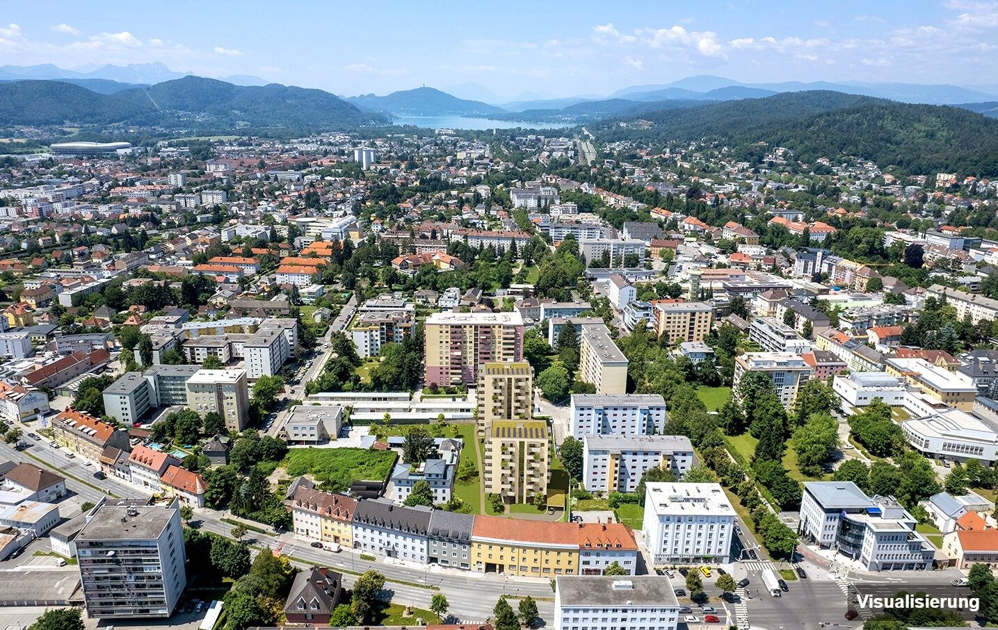 Visualisierung: Klagenfurt · Neubau: 2-Zimmer-Anlegerwohnung ca. 40 m² · Oasis City Life Klagenfurt · provisionsfrei