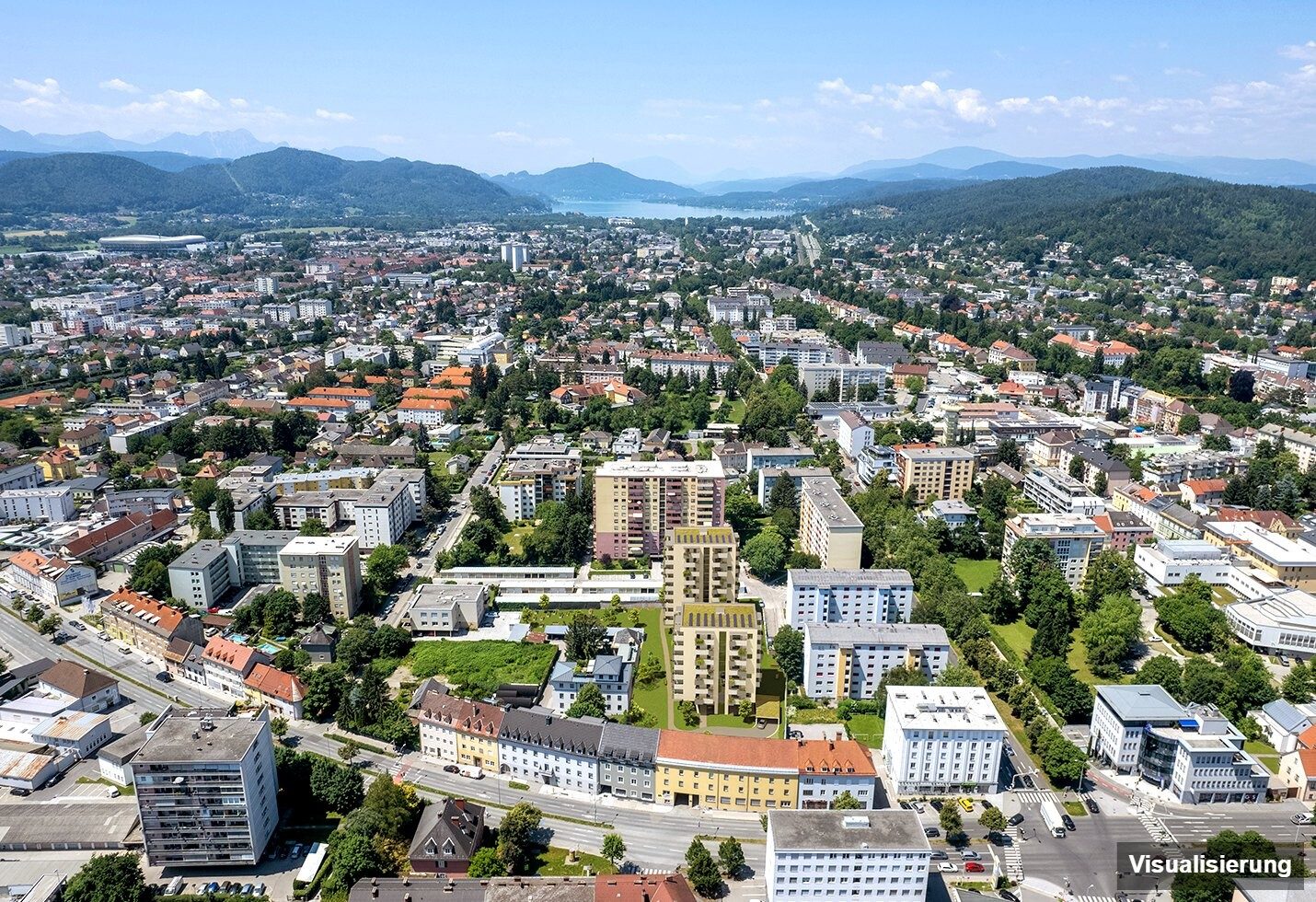 Visualisierung: Klagenfurt · Neubau: 2-Zimmer-Anlegerwohnung ca. 31 m² · Oasis City Life Klagenfurt · provisionsfrei