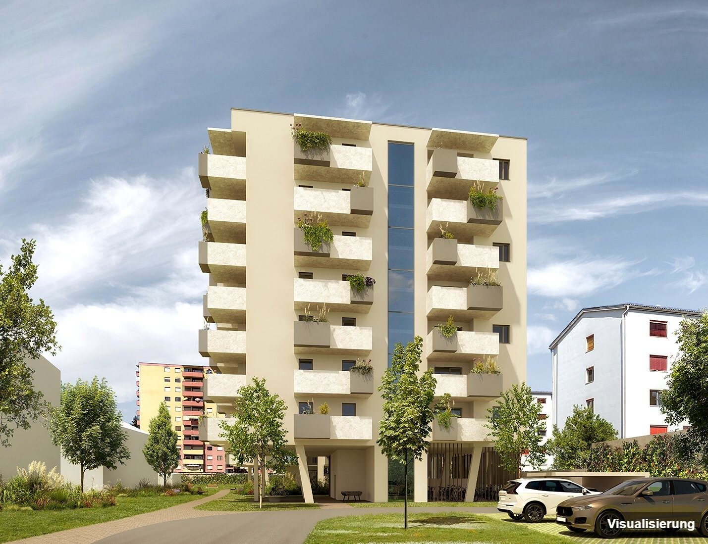 Visualisierung: Klagenfurt · Neubau: 2-Zimmer-Anlegerwohnung ca. 46 m² · Oasis City Life Klagenfurt · provisionsfrei