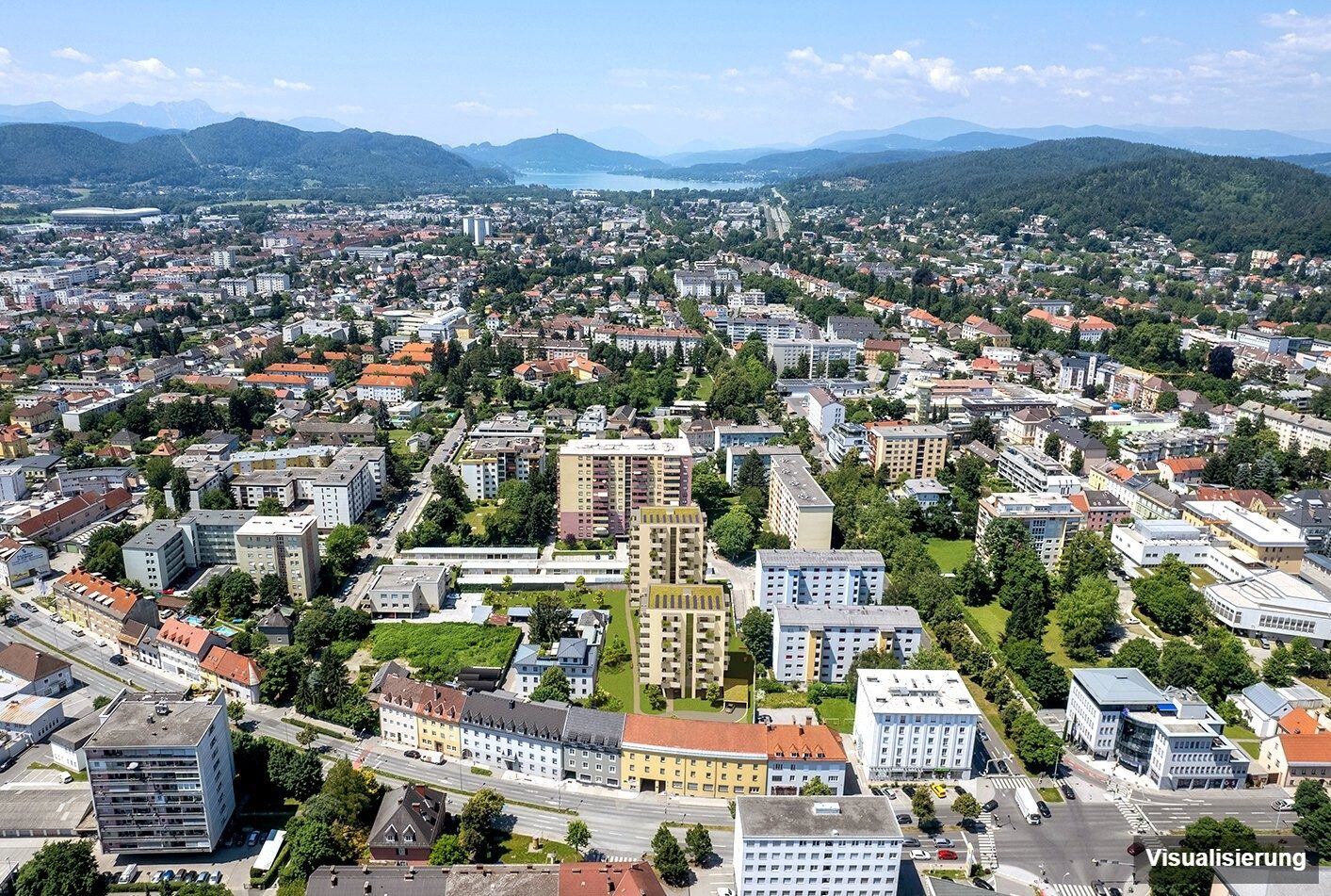 Visualisierung: Klagenfurt · Neubau: 2-Zimmer-Anlegerwohnung ca. 43 m² · Oasis City Life Klagenfurt · provisionsfrei