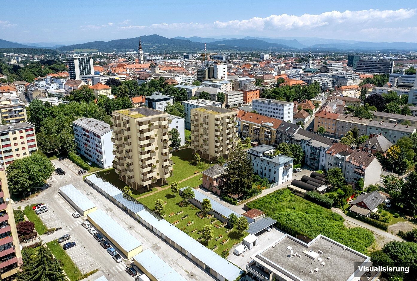 Visualisierung: Klagenfurt · Neubau: 2-Zimmer-Anlegerwohnung ca. 43 m² · Oasis City Life Klagenfurt · provisionsfrei
