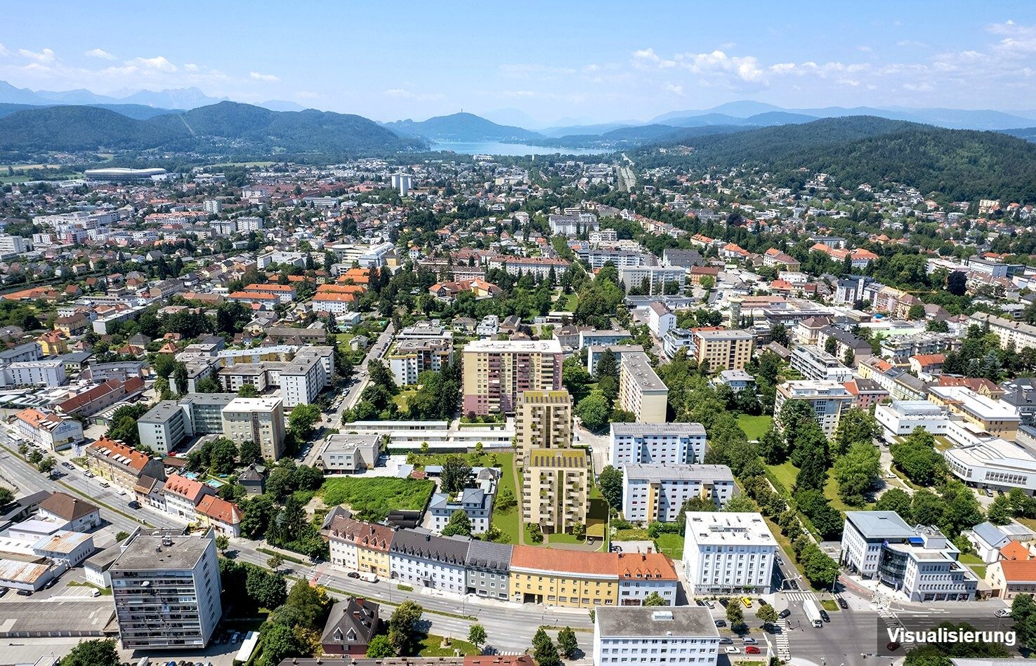 Visualisierung: Klagenfurt · Neubau: 1-Zimmer-Anlegerwohnung ca. 29 m² · Oasis City Life Klagenfurt · provisionsfrei