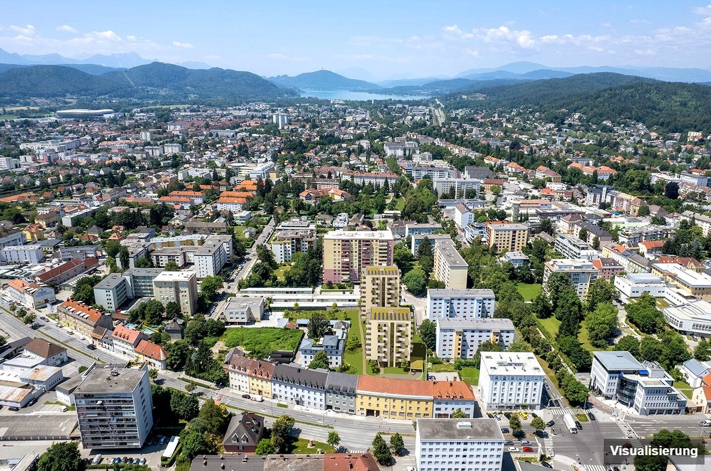 Visualisierung: Klagenfurt · Neubau: 2-Zimmer-Anlegerwohnung ca. 31 m² · Oasis City Life Klagenfurt · provisionsfrei