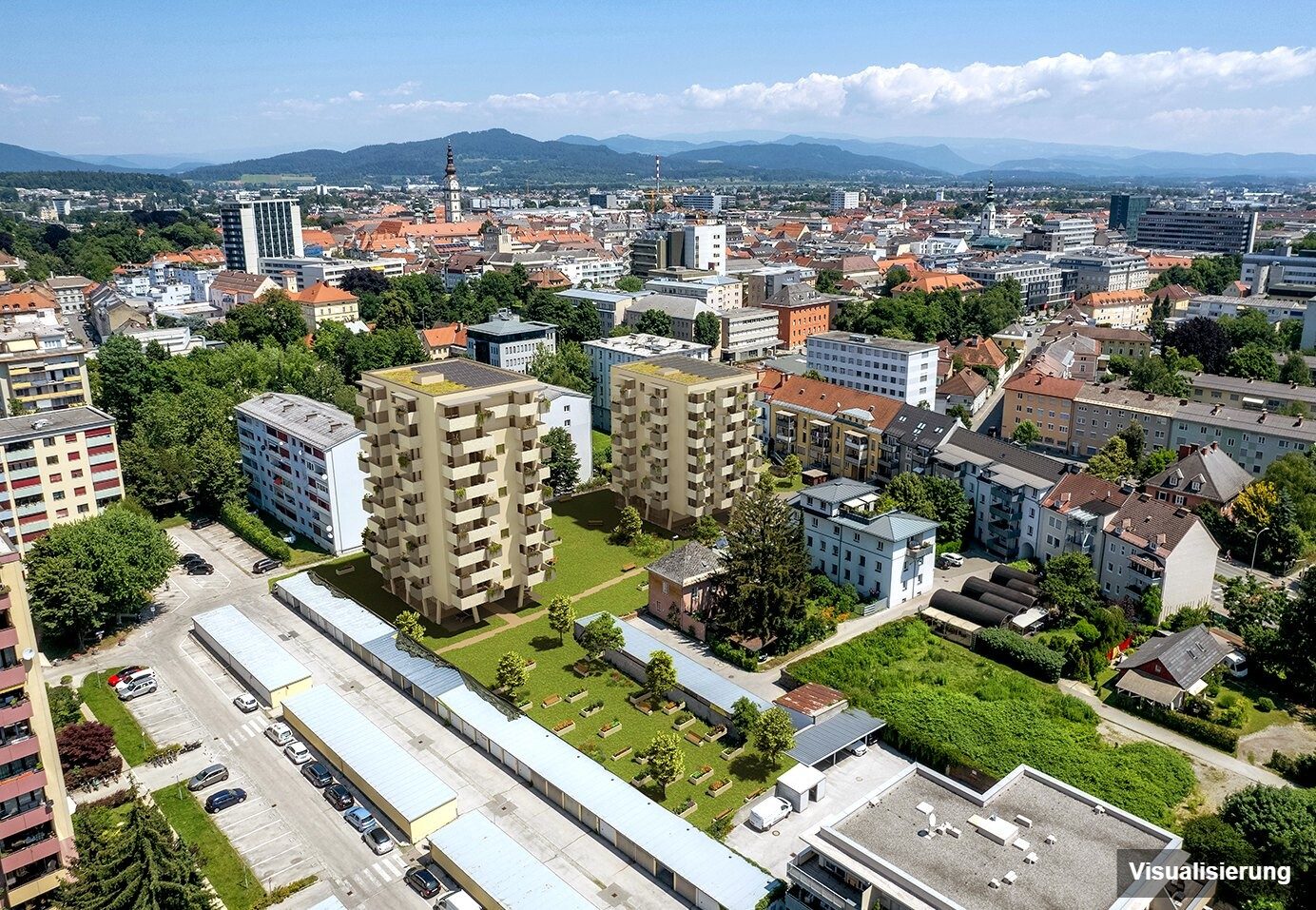 Visualisierung: Klagenfurt · Neubau: 2-Zimmer-Anlegerwohnung ca. 31 m² · Oasis City Life Klagenfurt · provisionsfrei