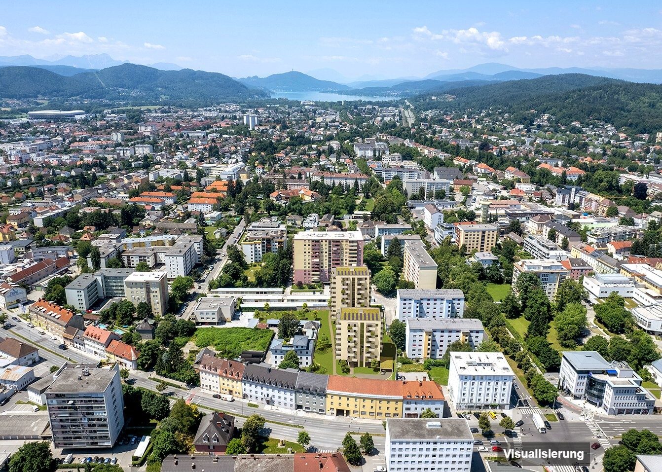 Visualisierung: Klagenfurt · Neubau: 1-Zimmer-Anlegerwohnung ca. 29 m² · Oasis City Life Klagenfurt · provisionsfrei