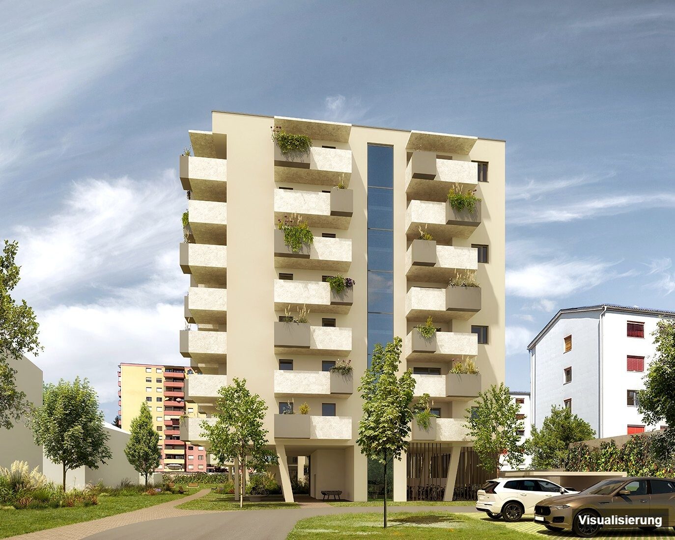 Visualisierung: Klagenfurt · Neubau: 3-Zimmer-Anlegerwohnung ca. 67 m² · Oasis City Life Klagenfurt · provisionsfrei