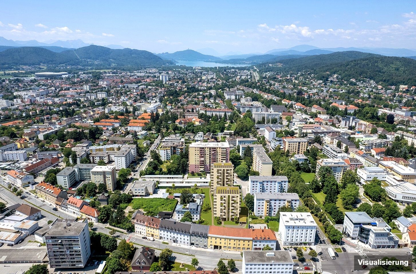 Visualisierung: Klagenfurt · Neubau: 3-Zimmer-Anlegerwohnung ca. 67 m² · Oasis City Life Klagenfurt · provisionsfrei