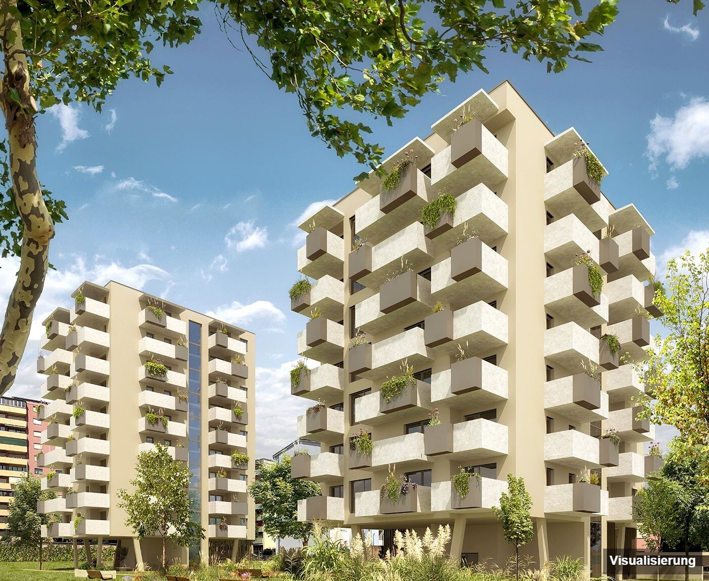 Visualisierung: Klagenfurt · Neubau: 3-Zimmer-Anlegerwohnung ca. 67 m² · Oasis City Life Klagenfurt · provisionsfrei