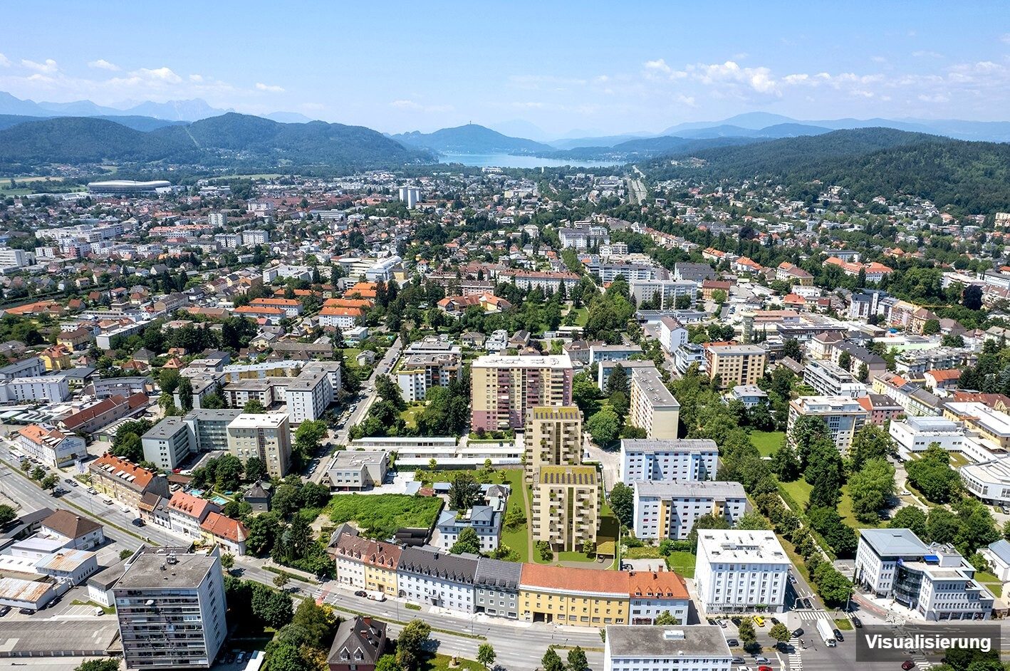 Visualisierung: Klagenfurt · Neubau: 3-Zimmer-Anlegerwohnung ca. 67 m² · Oasis City Life Klagenfurt · provisionsfrei