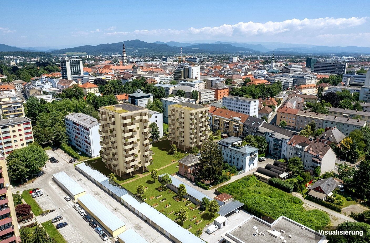 Visualisierung: Klagenfurt · Neubau: 3-Zimmer-Anlegerwohnung ca. 67 m² · Oasis City Life Klagenfurt · provisionsfrei