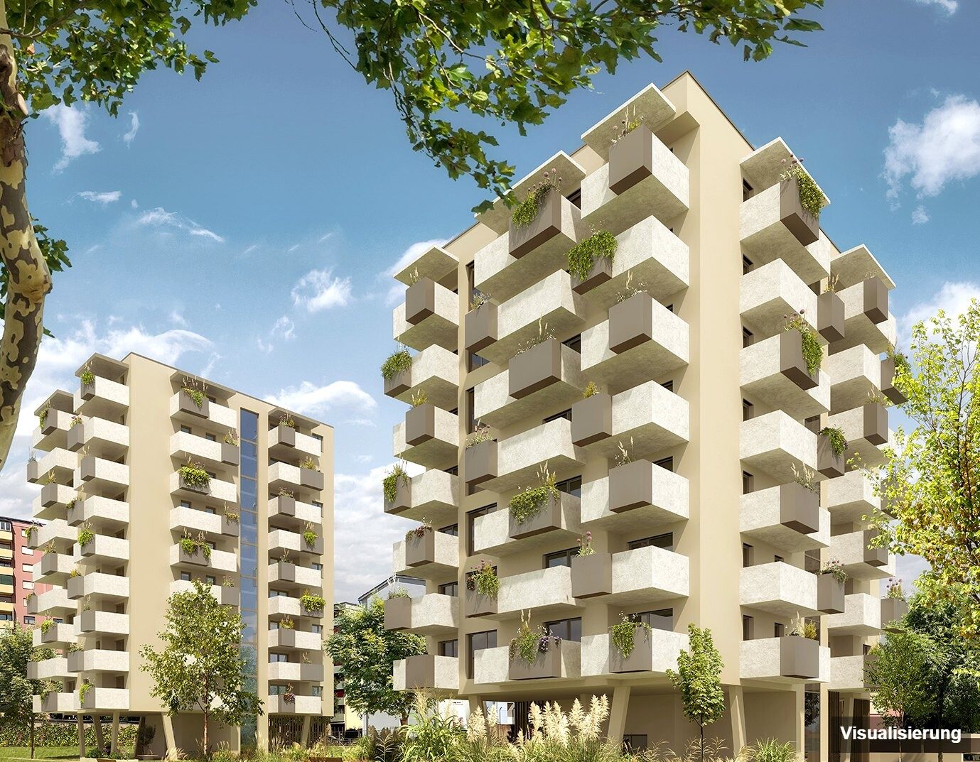 Visualisierung: Klagenfurt · Neubau: 2-Zimmer-Anlegerwohnung ca. 42 m² · Oasis City Life Klagenfurt · provisionsfrei