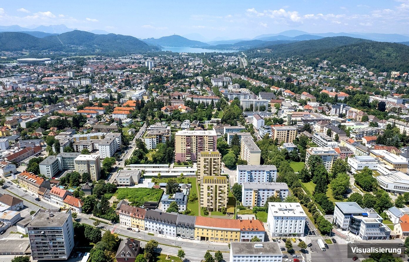Visualisierung: Klagenfurt · Neubau: 3-Zimmer-Anlegerwohnung ca. 67 m² · Oasis City Life Klagenfurt · provisionsfrei