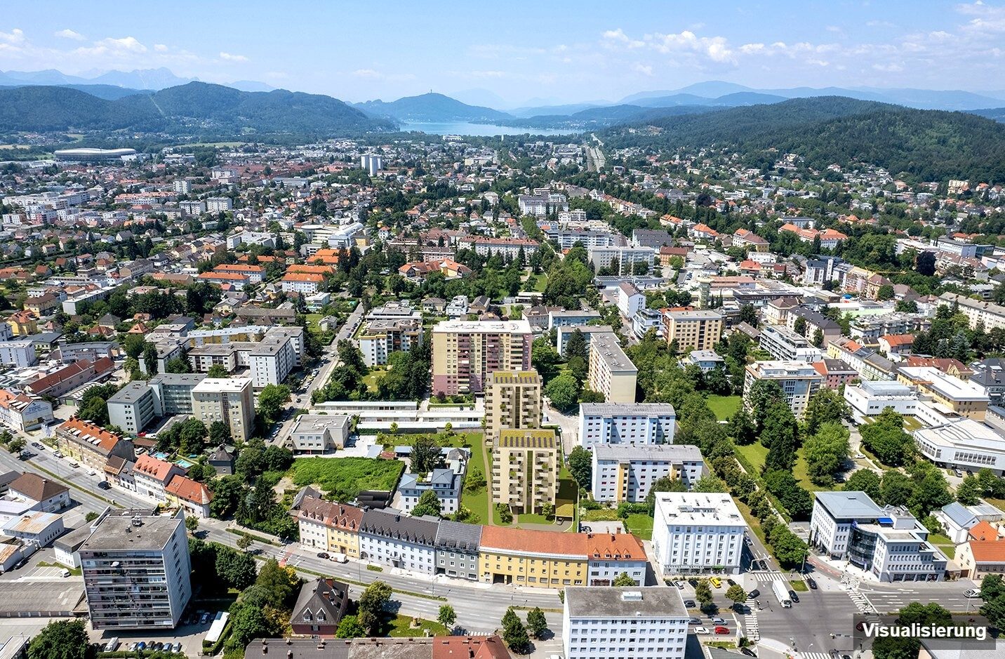 Visualisierung: Klagenfurt · Neubau: 3-Zimmer-Anlegerwohnung ca. 67 m² · Oasis City Life Klagenfurt · provisionsfrei