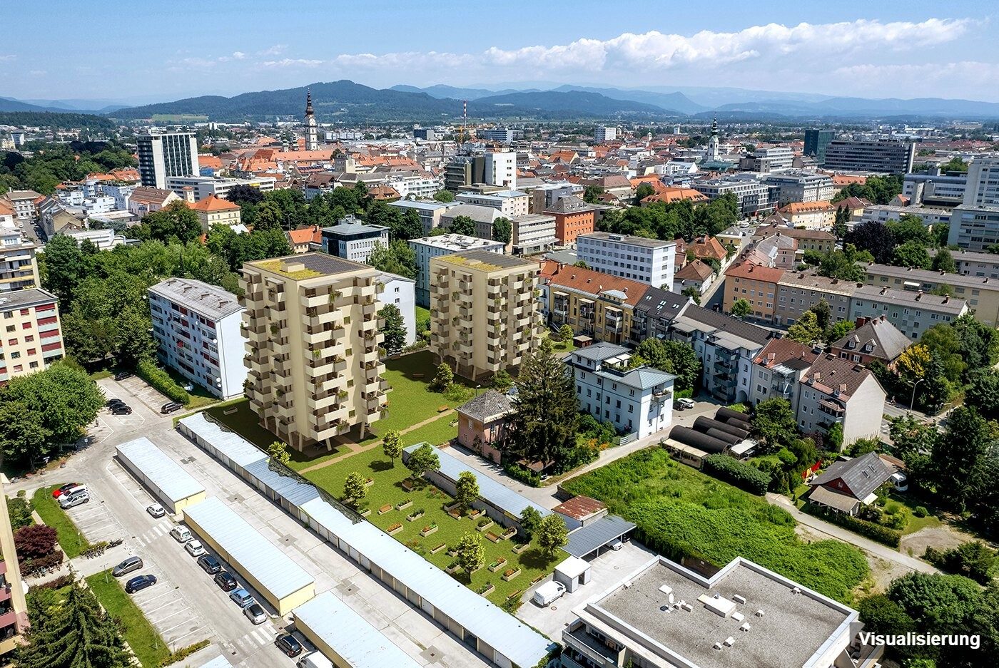 Visualisierung: Klagenfurt · Neubau: 3-Zimmer-Anlegerwohnung ca. 67 m² · Oasis City Life Klagenfurt · provisionsfrei