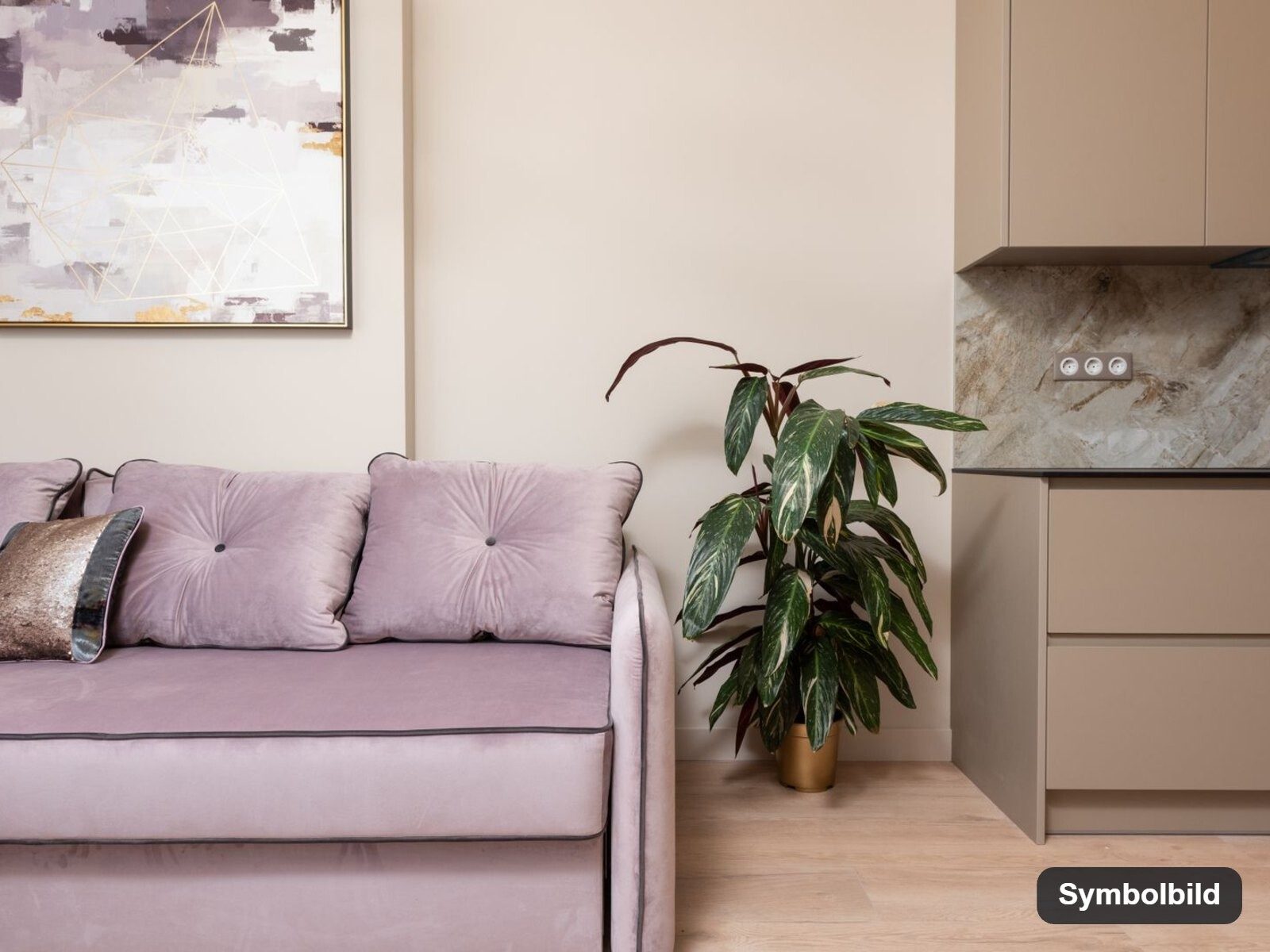 Symbolbild_Wohnzimmer: RESERVIERT · Graz-Puntigam · Bestand: 2-Zimmer-Anlegerwohnung ca. 38 m² · Brauquartier Puntigam BA09 · Kurzzeitvermietung · provisionsfrei