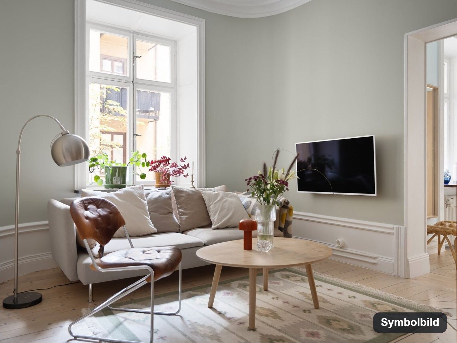 Symbolbild_Wohnzimmer: RESERVIERT · Graz-Puntigam · Bestand: 3-Zimmer-Anlegerwohnung ca. 60 m² · Brauquartier Puntigam BA09 · Kurzzeitvermietung · provisionsfrei