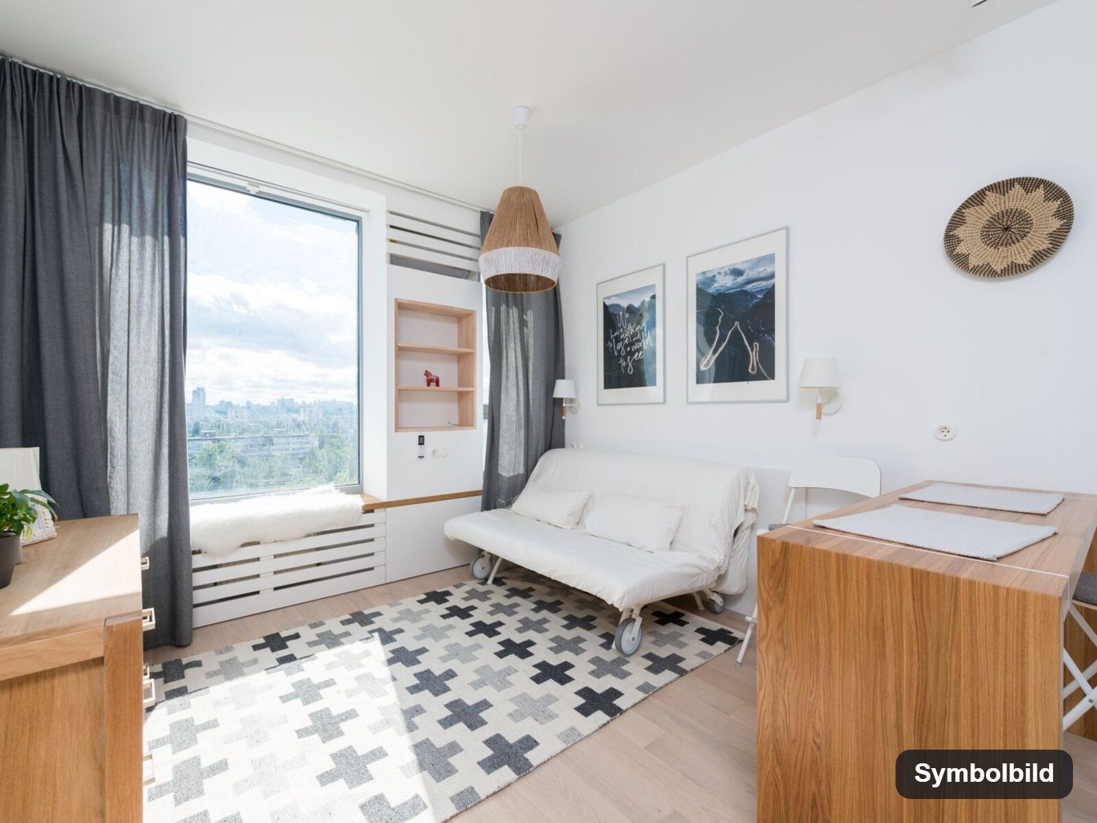 Symbolbild_Wohnbereich: Graz-Geidorf · Neubau: 1-Zimmer-Anlegerwohnung ca. 30 m² · Geidorf Lindweg - Haus 2 · Kurzzeitvermietung · provisionsfrei