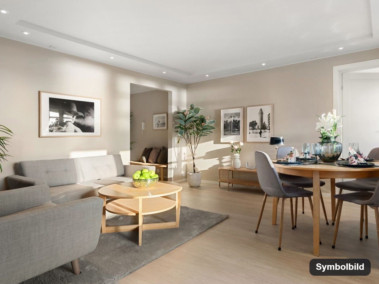 Symbolbild_Wohnzimmer: Graz-Gries · Neubau: 2-Zimmer-Anlegerwohnung ca. 37 m² · MurQuartier · provisionsfrei