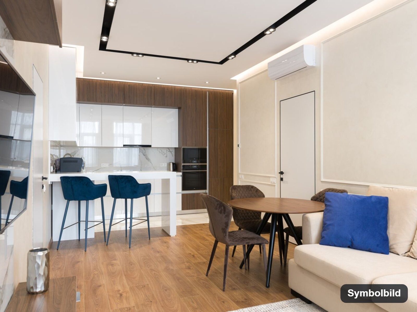 Symbolbild_Wohnzimmer: Graz-Gries · Neubau: 2-Zimmer-Anlegerwohnung ca. 38 m² · MurQuartier · provisionsfrei