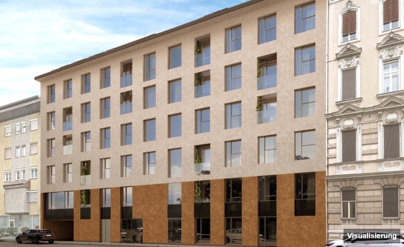 Visualisierung: Graz-St. Leonhard · Neubau: 2-Zimmer-Anlegerwohnung ca. 31 m² · Oasis Uhlandgasse · Kurzzeitvermietung · provisionsfrei