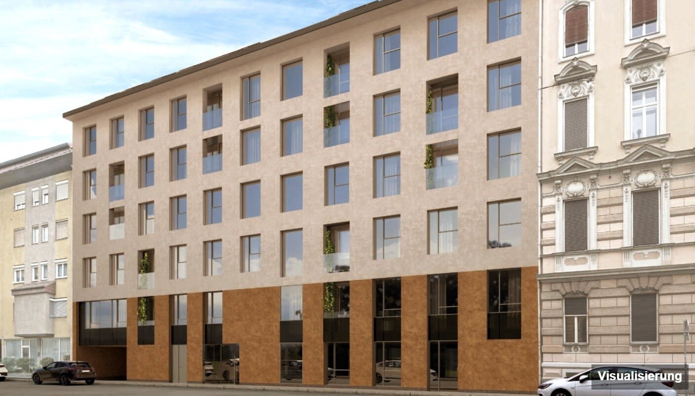 Visualisierung: Graz-St. Leonhard · Neubau: 3-Zimmer-Anlegerwohnung ca. 57 m² · Oasis Uhlandgasse · Kurzzeitvermietung · provisionsfrei