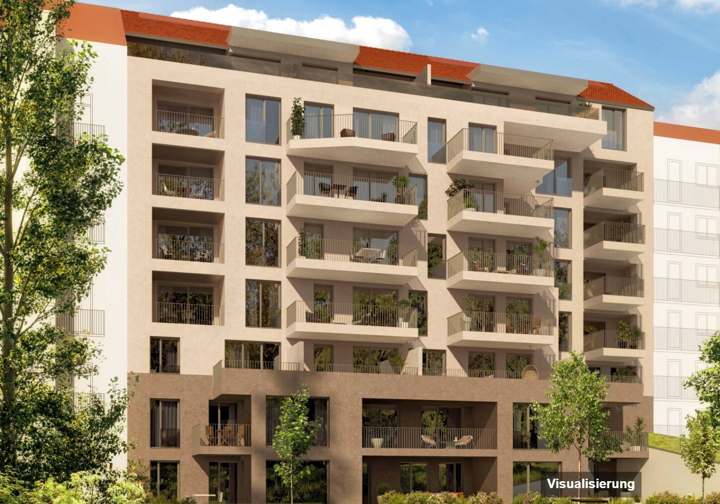 Visualisierung: Graz-St. Leonhard · Neubau: 2-Zimmer-Anlegerwohnung ca. 47 m² · Oasis Uhlandgasse · provisionsfrei