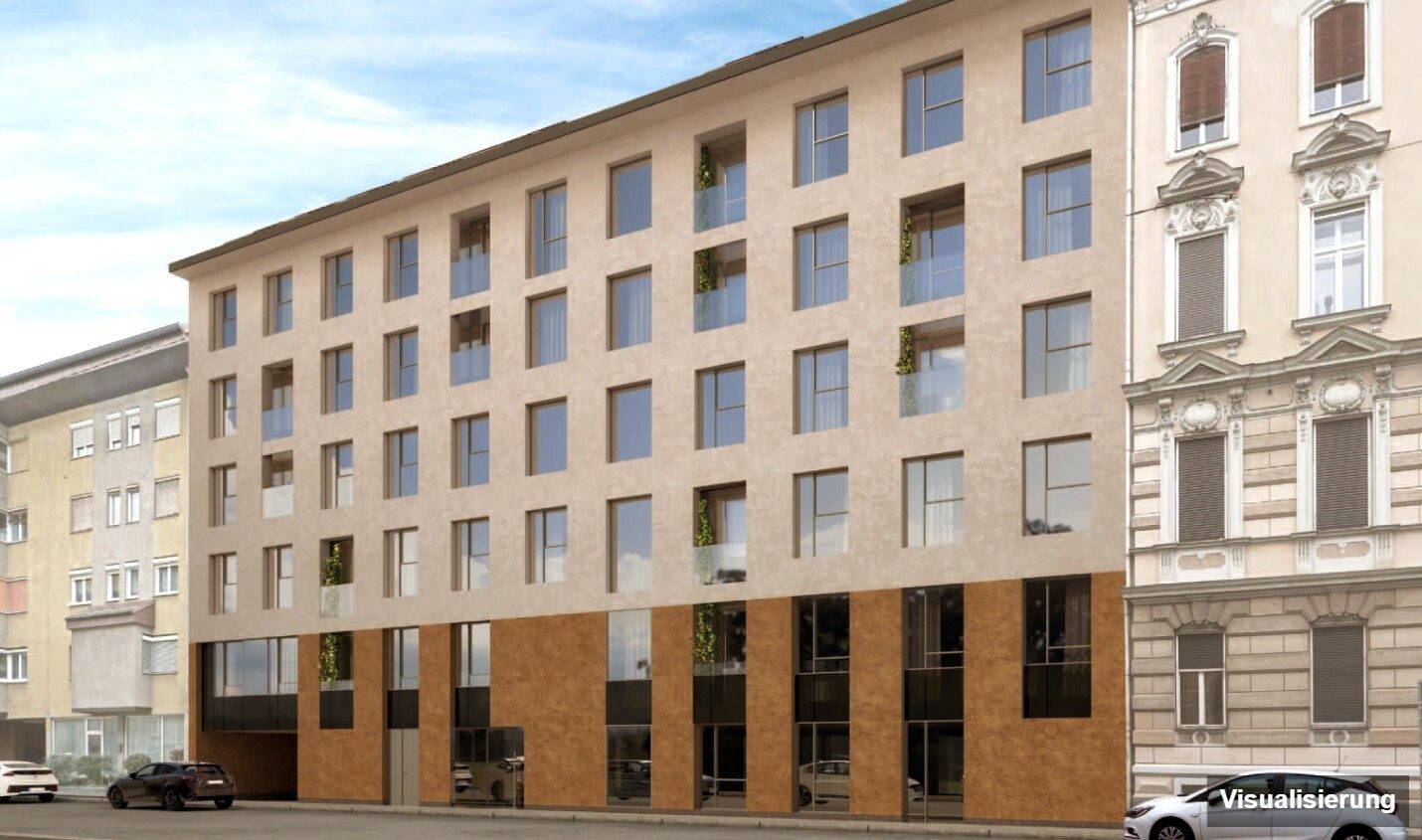 Visualisierung: Graz-St. Leonhard · Neubau: 2-Zimmer-Anlegerwohnung ca. 27 m² · Oasis Uhlandgasse · provisionsfrei