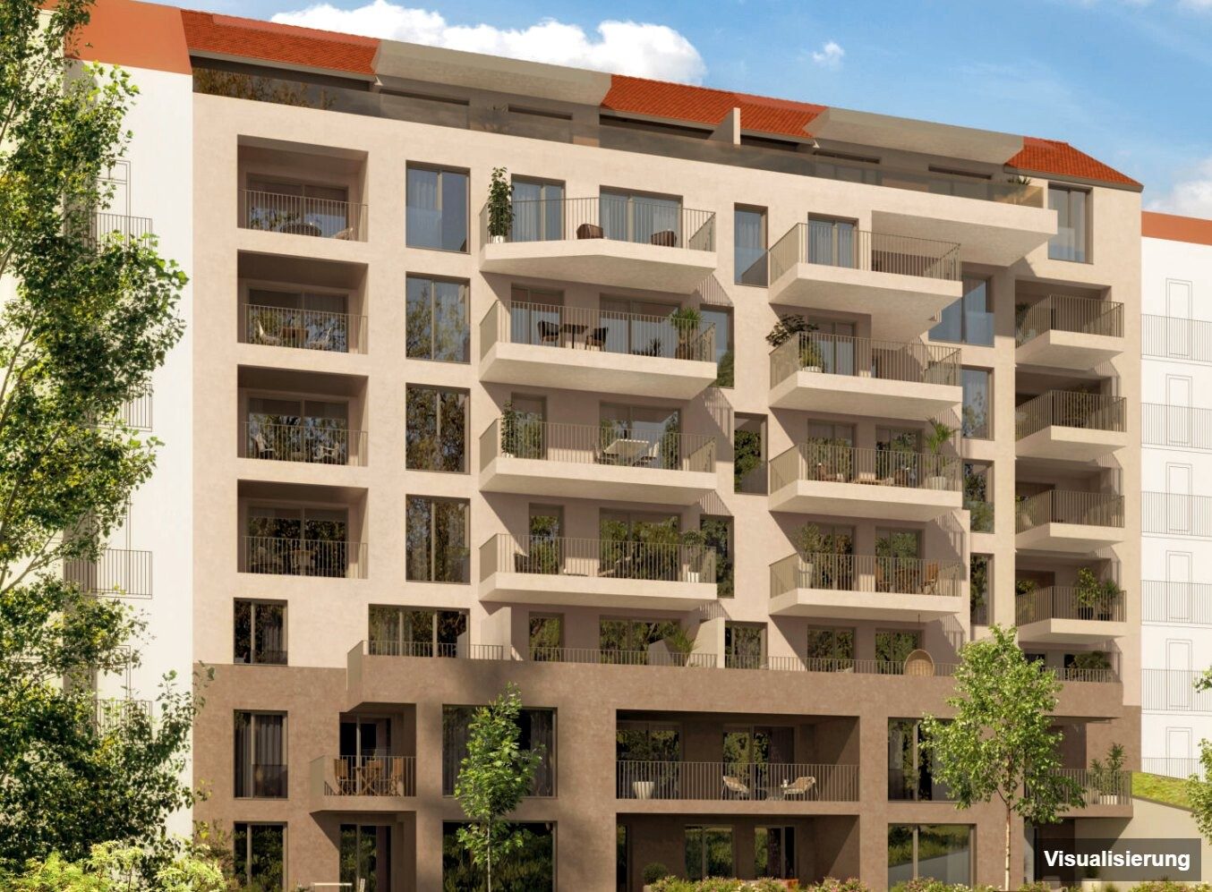 Visualisierung: Graz-St. Leonhard · Neubau: 2-Zimmer-Anlegerwohnung ca. 31 m² · Oasis Uhlandgasse · provisionsfrei