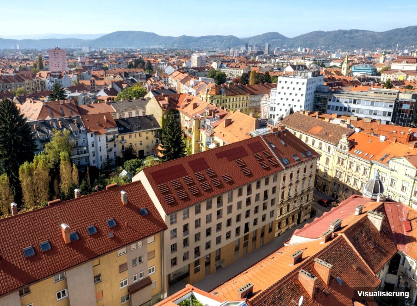 Visualisierung: RESERVIERT · Graz-St. Leonhard · Neubau: 2-Zimmer-Anlegerwohnung ca. 27 m² · Oasis Uhlandgasse · provisionsfrei