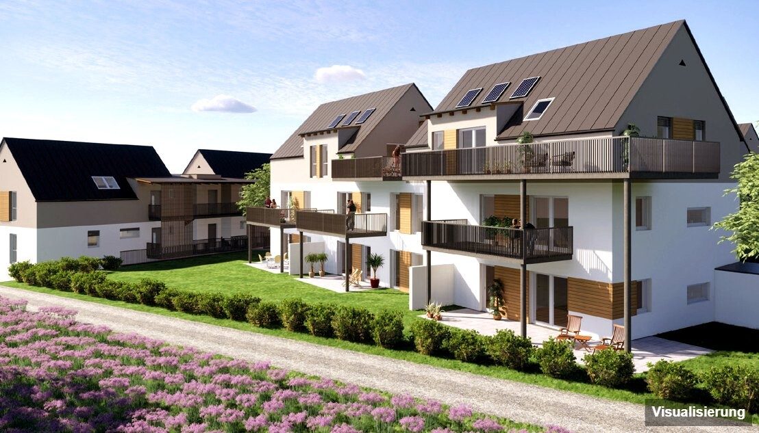 Ansicht Wohnanlage (Visualisierung): St. Georgen an der Stiefing · Neubau: 3-Zimmer-Anlegerwohnung ca. 76 m² · St. Georgen an der Stiefing BA1 · provisionsfrei