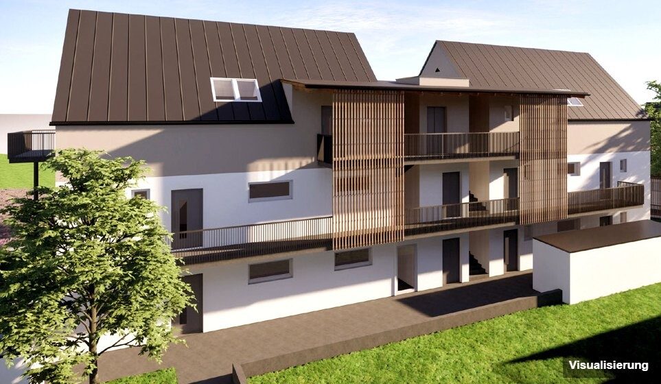 Ansicht Wohnanlage (Visualisierung): St. Georgen an der Stiefing · Neubau: 3-Zimmer-Anlegerwohnung ca. 54 m² · St. Georgen an der Stiefing BA2 · provisionsfrei