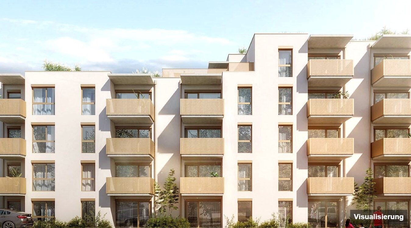 Ansicht Wohnanlage (Visualisierung): Wien-Floridsdorf · Bestand: 3-Zimmer-Anlegerwohnung ca. 60 m² · Drygalskiweg · provisionsfrei