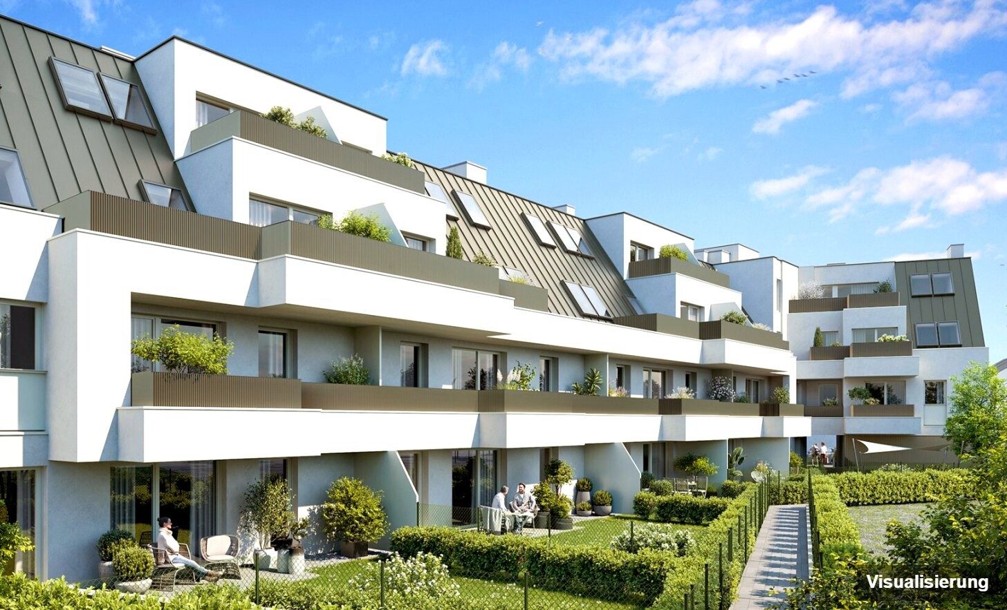 Ansicht Wohnanlage (Visualisierung): Wien · Neubau: 3-Zimmer-Anlegerwohnung ca. 37 m² · Ten-Living · provisionsfrei
