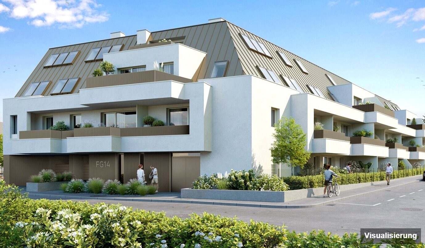 Ansicht Wohnanlage (Visualisierung): Wien · Neubau: 4-Zimmer-Anlegerwohnung ca. 86 m² · Ten-Living · provisionsfrei
